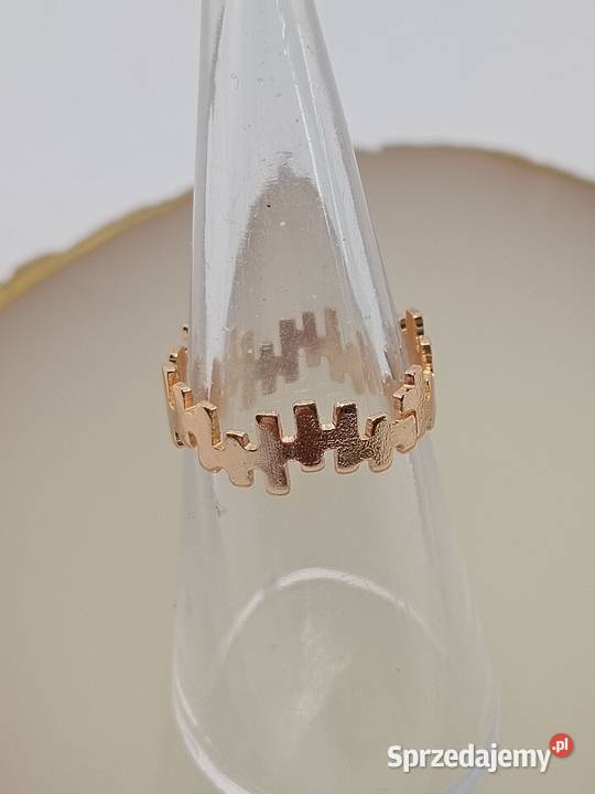 Pierścionek pozłacany regulowany Pierścionki Biżuteria opolskie Olesno