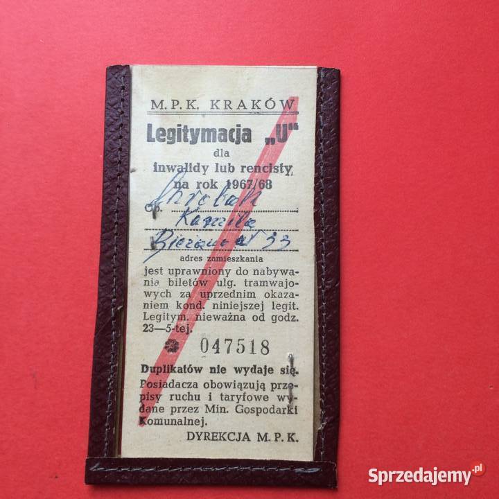 1919 Legitymacja Rencisty Chrobak Szczecin