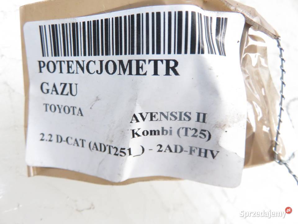 POTENCJOMETR GAZU AVENSIS T25 22 D 8928152021