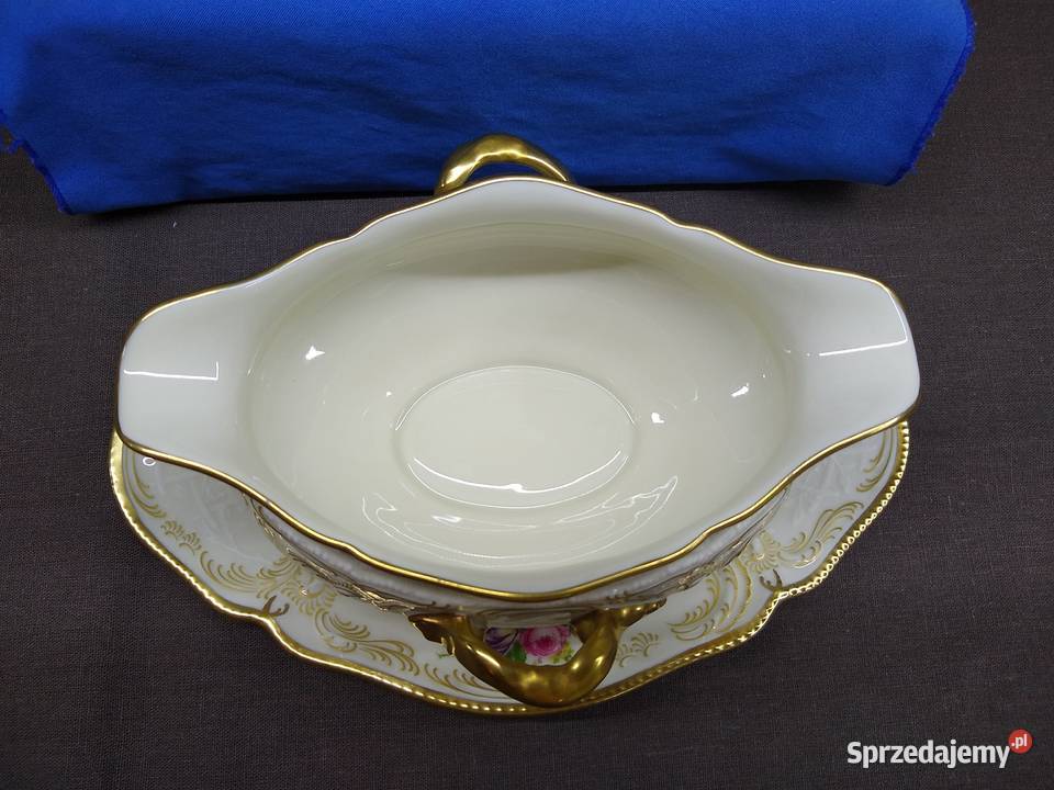 Sosjerka Rosenthal Sanssouci Diplomat ecru złoto Porcelana i szkło Kalisz sprzedam