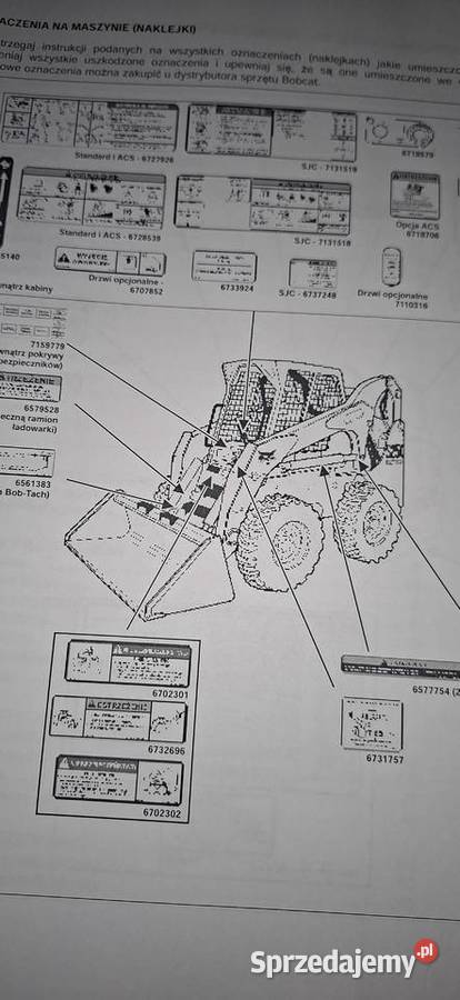 Instrukcja Obsługi i Konserwacji Bobcat S250 wielkopolskie Kalisz