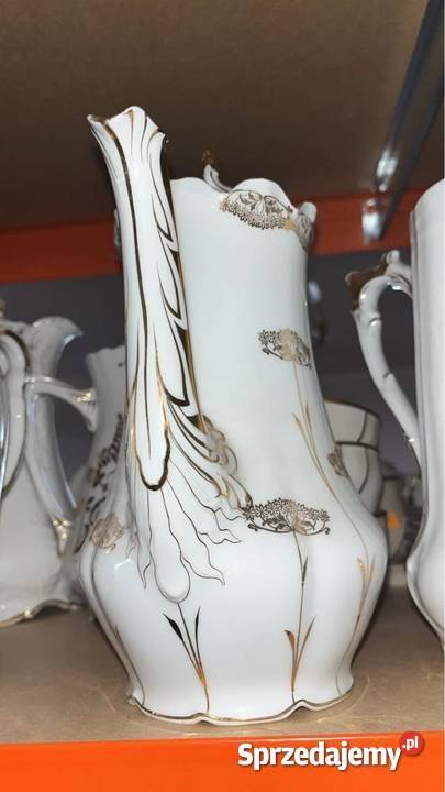 Filiżanka Secesja Dmuchawce Bez sygnatury biało Gdańsk