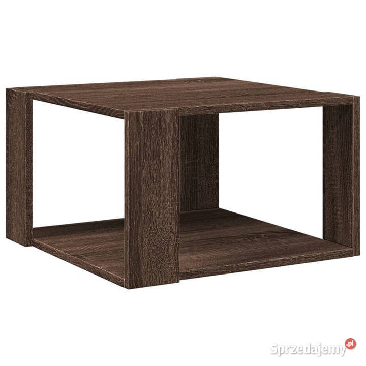 Stolik kawowy brązowy dąb 515x515x30 WM848142 Stoły