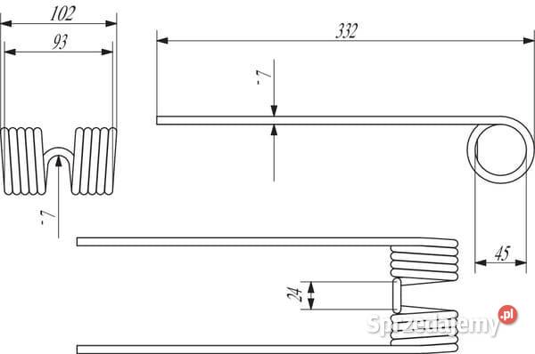 Palec zgrabiarki Fortschritt 411008829KR Do kosiarek Kamionna