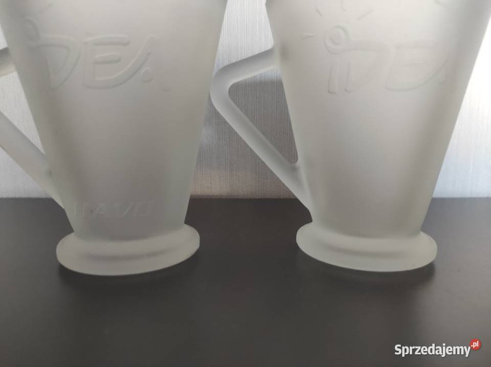 Kubki szklane 2 250ml Warpechy Stare sprzedam