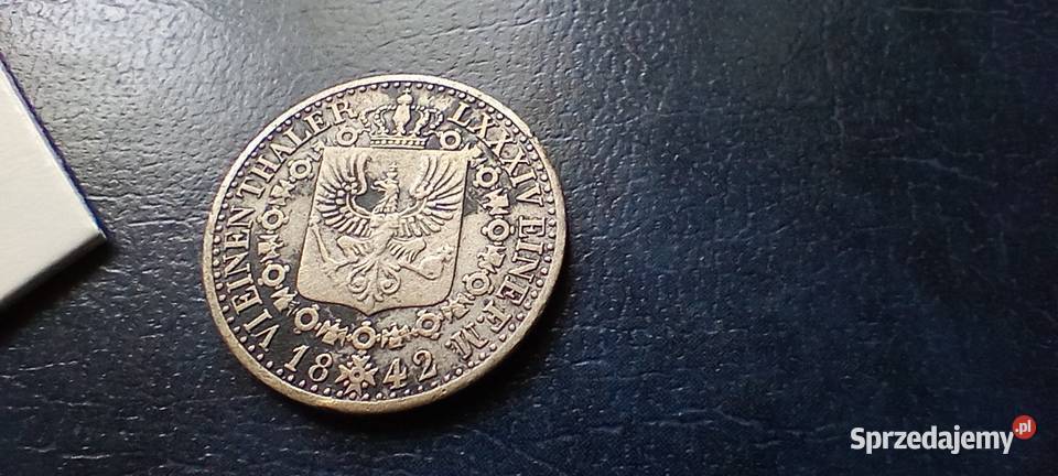 Stare monety 16 talara 1842 A Niemcy srebro Lesko