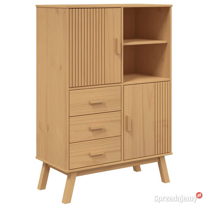Szafka OLDEN brązowa 85x43x125 lite drewno mazowieckie