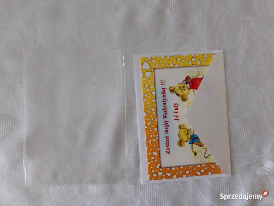 Kartka walentynkowa na WALENTYNKI składana z wielkopolskie Oborniki sprzedam