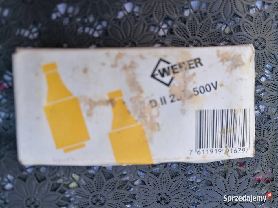 BEZPIECZNIK 25A 500Vwkładka topikowaWEBERSztuk 5 Łódź sprzedam