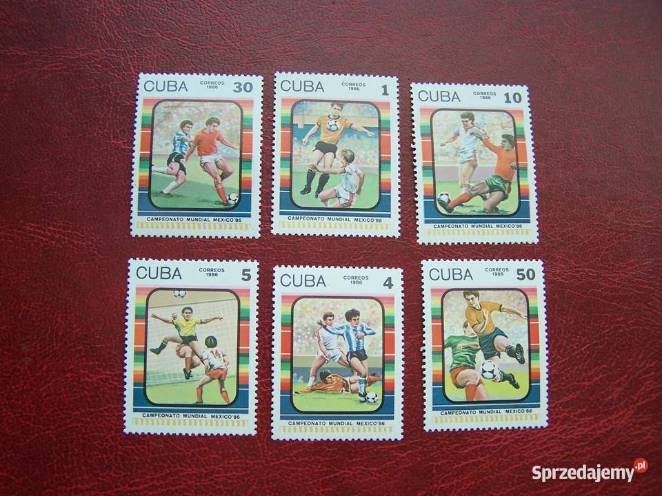 Kuba 1986 MNH Mi 297184 Sport Piłka nożna MŚ Kolekcje śląskie Tychy