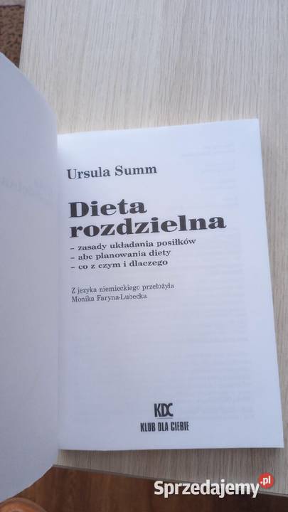 Dieta rozdzielna miękka sprzedam