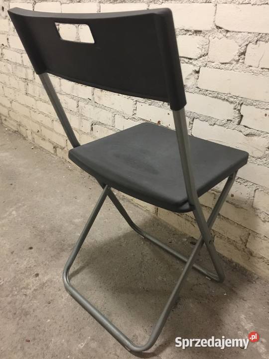 KRZESŁO Składane IKEA GUNDE Czarne 00217797 Krzesła Wrocław