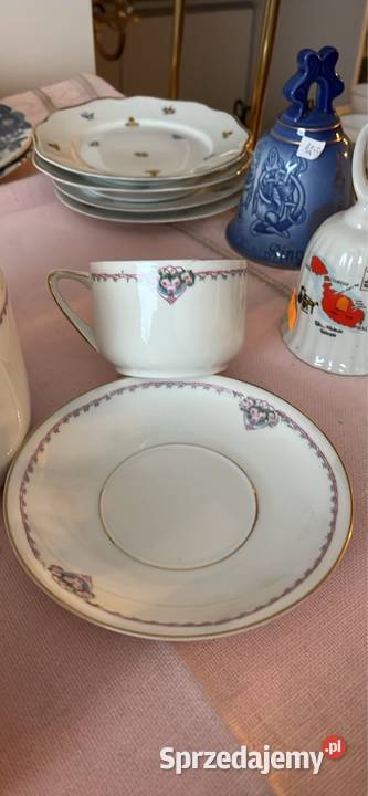 Filiżanka Śnieżnobiała porcelana z kwiatkami Gdańsk