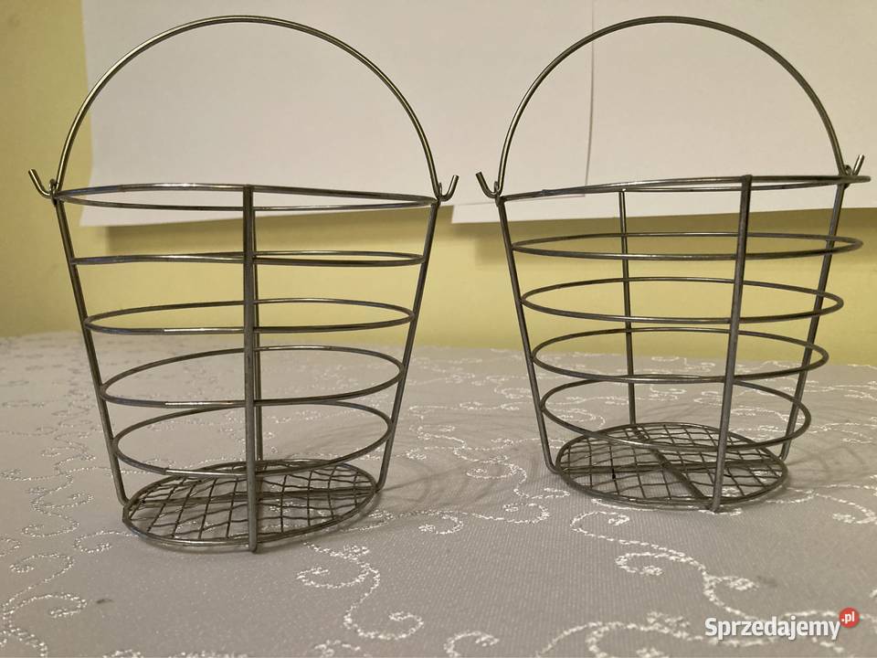 Koszyczki Metalowe Ozdobne Dekoracyjne 2 inny kolor śląskie Czerwionka-Leszczyny