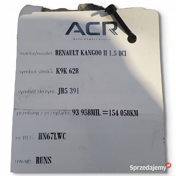ROZRUSZNIK Renault Kangoo II 15 DCI lubelskie Chełm