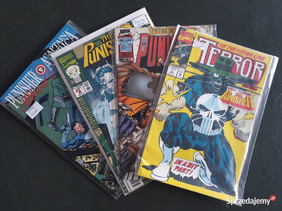 The Punisher 4 oryginalne komiksy Marvel USA