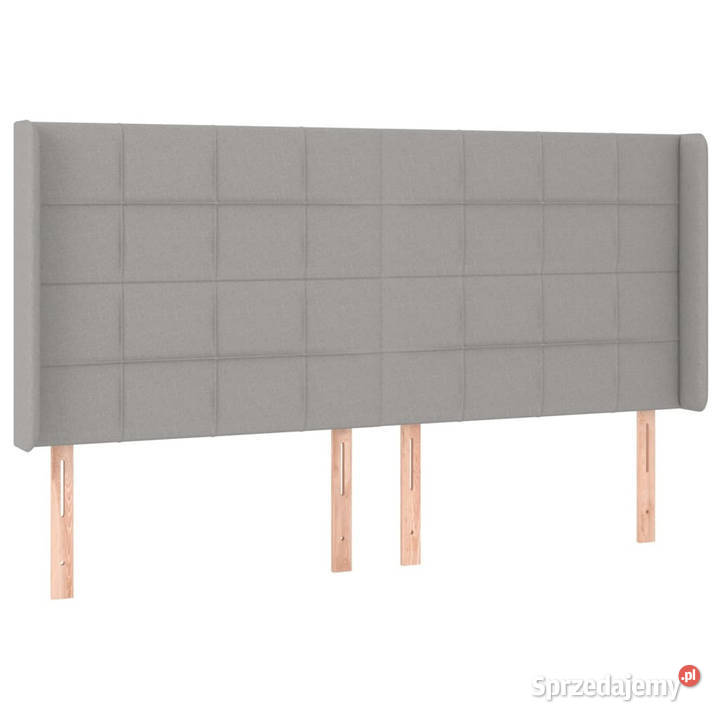 Zagłówek uszak jasnoszary 203x16x118128 tkanina Warszawa