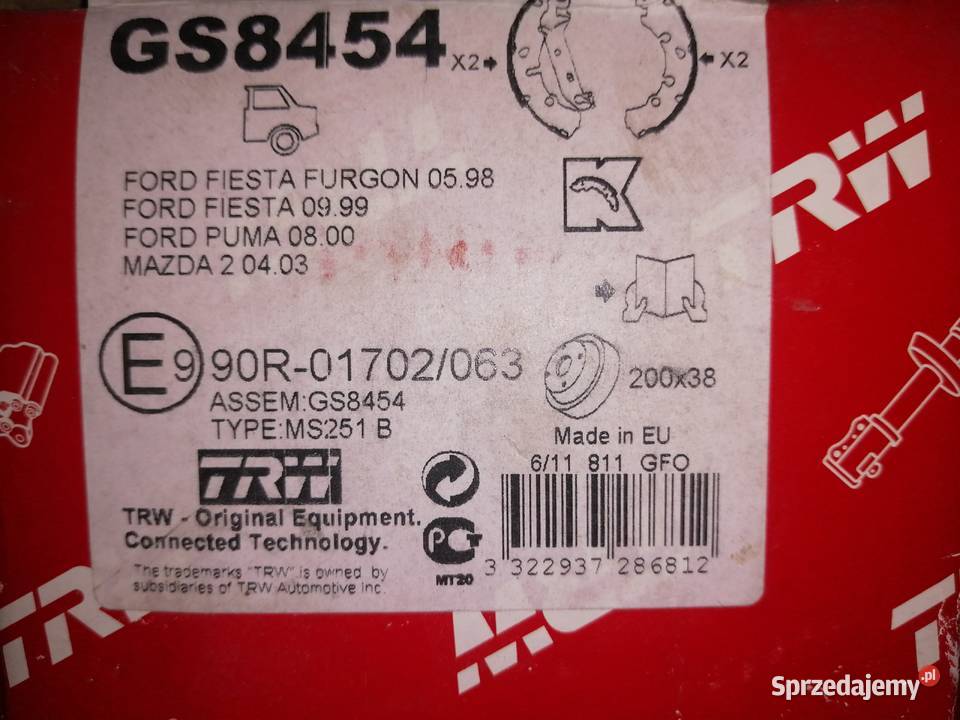 Szczęki hamulcowe ford fusion Fiesta puma mazda Kadłub