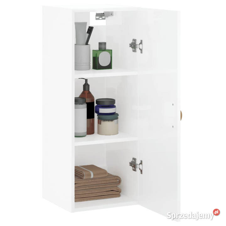 Szafka wisząca wysoki połysk biała 345x34x90 Szafki