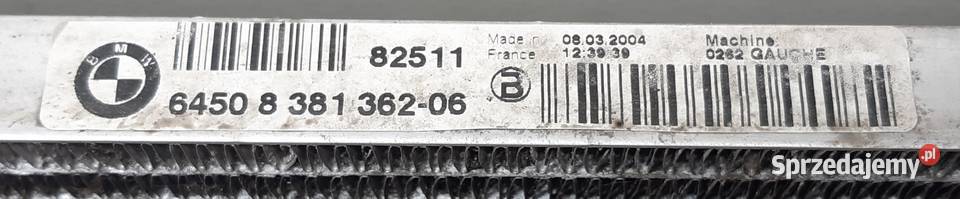 CHŁODNICA KLIMATYZACJI BMW E60 E61 8381362 Mielęcin sprzedam