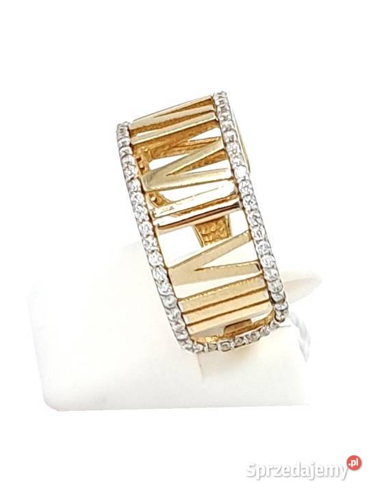 Pierścionek r15 Złoty pr333 Modern cyfry Poznań