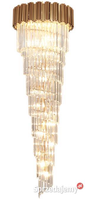 Pipe Organ Crystal 60 Spiral Brass duży żyrandol Katowice
