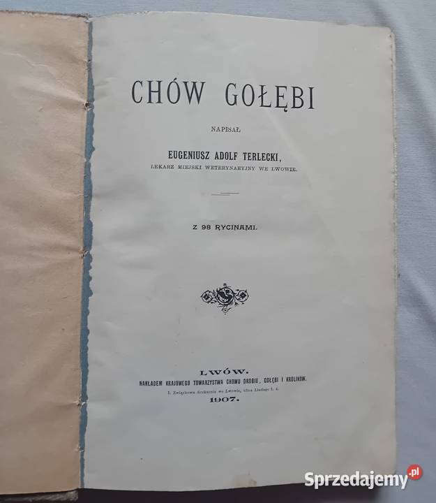 Eugeniusz Adolf Terlecki Chów gołębi Lwów 1907 r Koźminek
