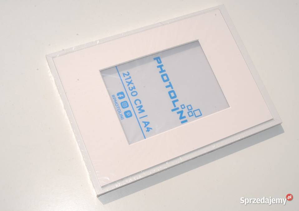 Ramka na zdjęcia 21 x 30 DIN A4 biała Photolini biały Cieszyn