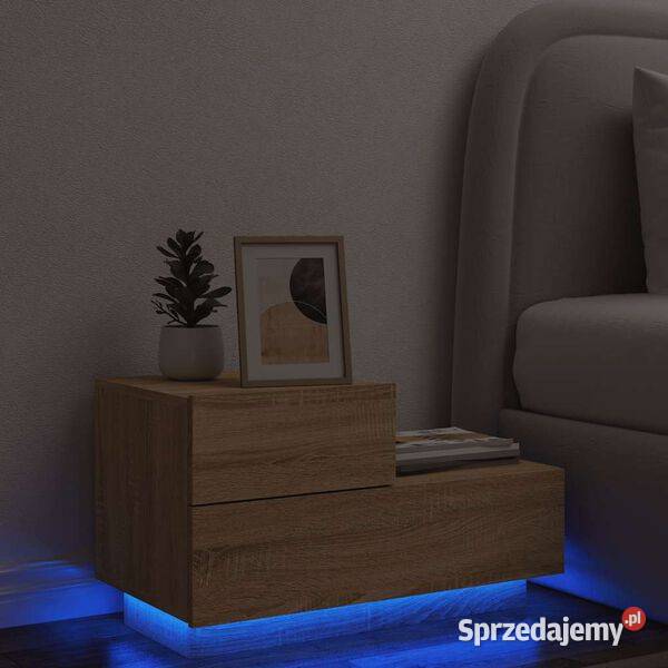 vidaXL Szafka nocna z oświetleniem LED dąb Warszawa