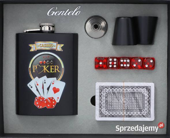 Czarna Piersiówka z Kieliszkami i Lejkiem w śląskie Ostrowy nad Okszą