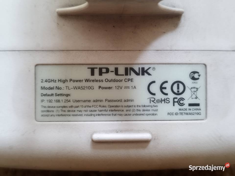 TPLINK zewnętrzny access point WISP TLWA5210G Tp-Link podlaskie Łomża
