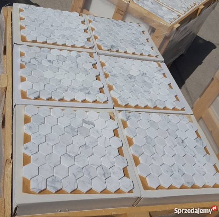 MOZAIKA KAMIENNA BIANCO CARRARA HEXAGON PLASTRY dolnośląskie Bielawa