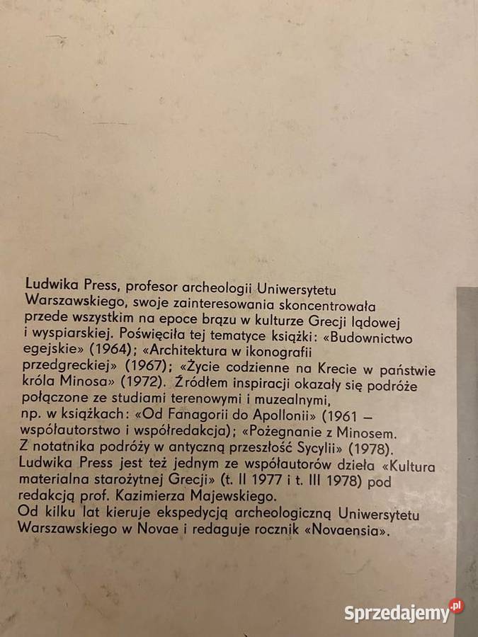 Ludwika Press Kultura wysp cykladzkich w epoce sprzedam