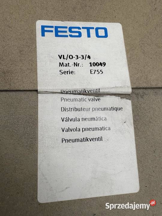 Festo VLO334 10049 Zawór pneumatyczny sprzedam