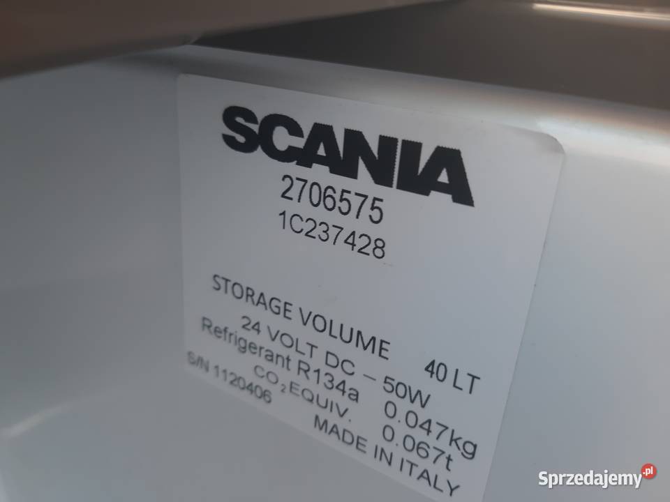 SCANIA R S LODÓWKA 24V 40L 2706575 lubuskie Trzciel