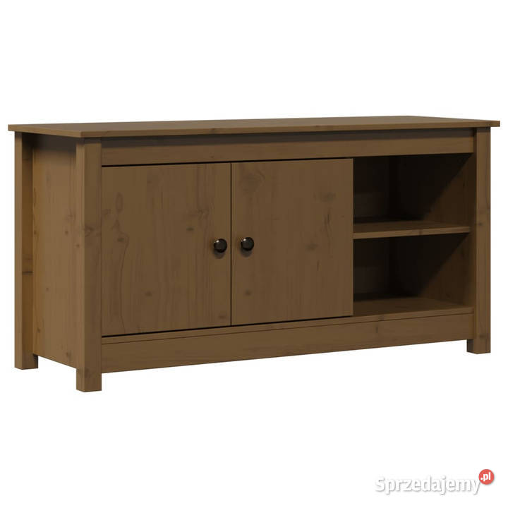 Szafka pod TV miodowy brąz 103x365x52 drewno Warszawa