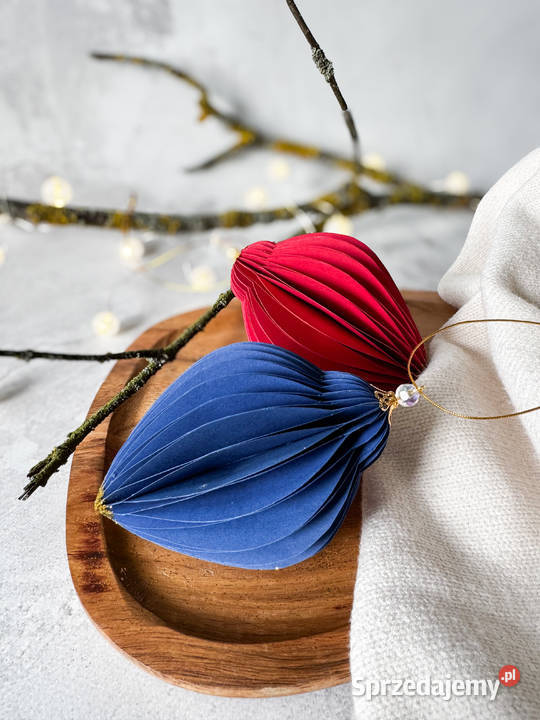 Unikalne retro zawieszki bombki handmade zestaw