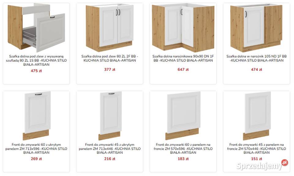 Meble kuchenne kuchnia do montażu fronty mat Chorzów
