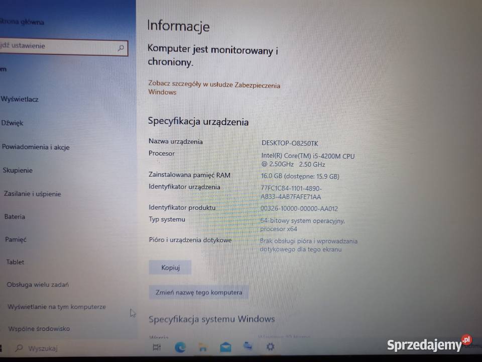 Laptop HP 450G1 core i5 16gb ram 512gb ssd Obsługa standardu 802.11n  Łódź sprzedam