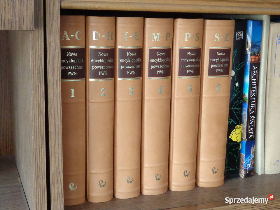Nowa Encyklopedia Powszechna PWN 6 tomów Skóra Brzeg