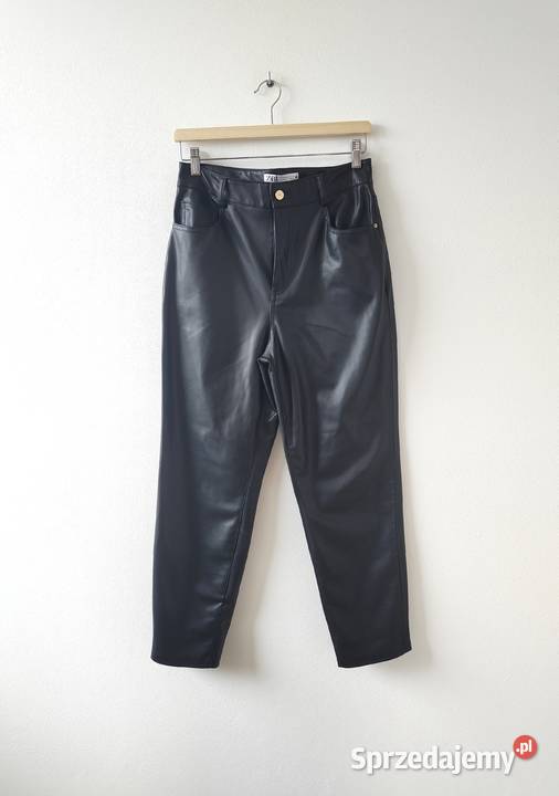 Zara Czarne spodnie eco skóra Vintage y2k 40 Jasło