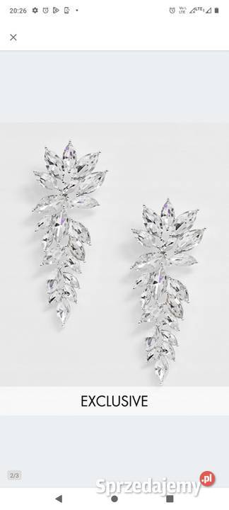 Bogato zdobione kolczyki wieczorowe z Londynu