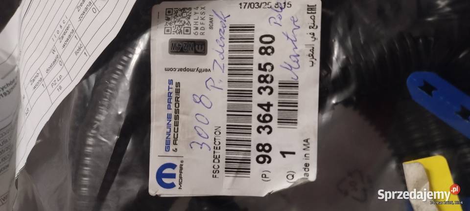 Wiązka instalacja zderzaka przedniego Peugeot Wyszków
