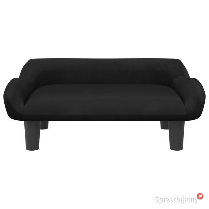 Sofa dzieci czarna 70x40x24 aksamit WM3196353 Warszawa sprzedam