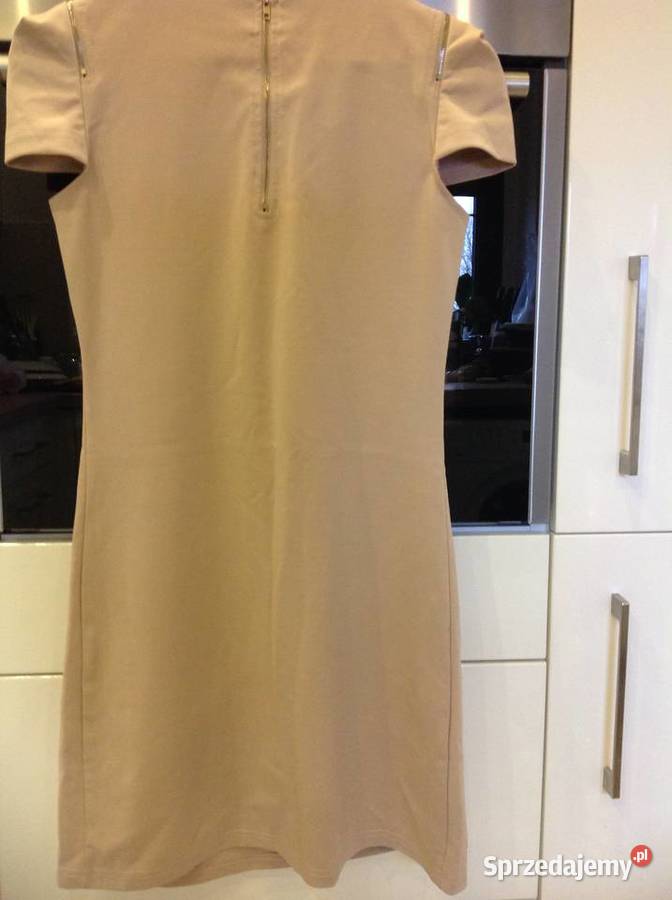 Beżowa Sukienka mini damska DROLE de COPINE S Nowa Sól