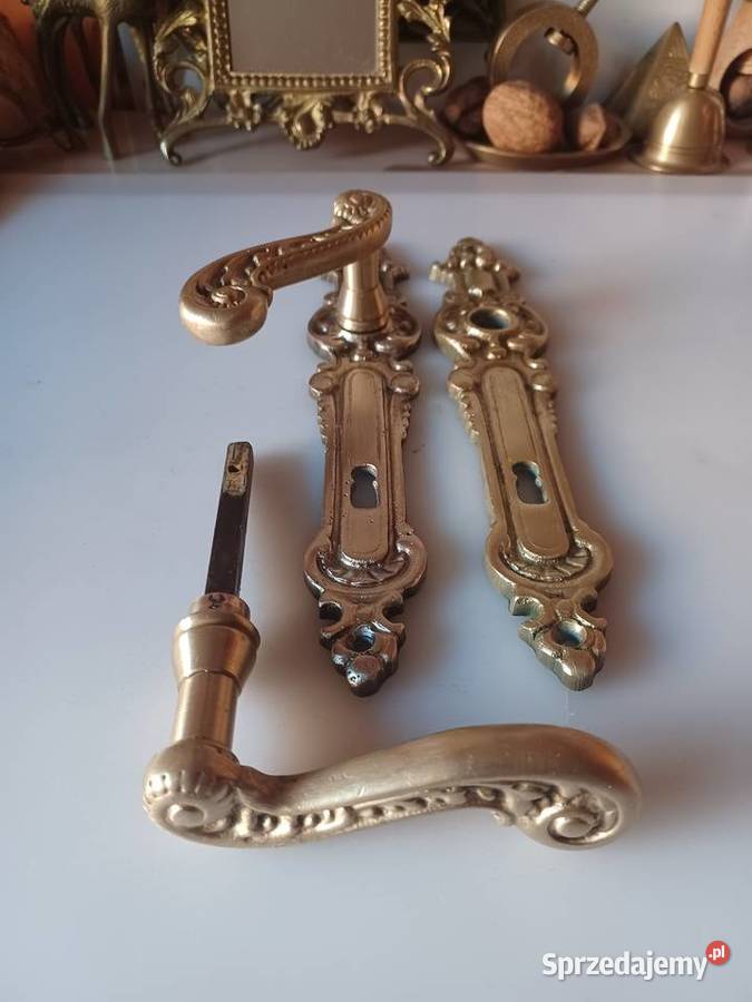 Piękne stare mosiężne szyldy I klamki Poznań