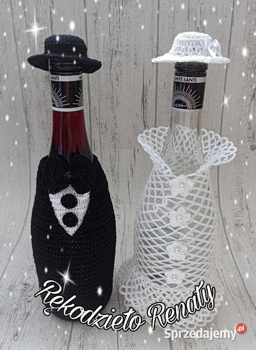 Dekoracja ubranko na alkohol ślub wesele