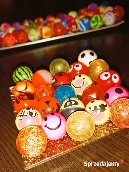 10 x Piłki Piłeczki Kulki Kauczukowe Super Wzory Łódź sprzedam