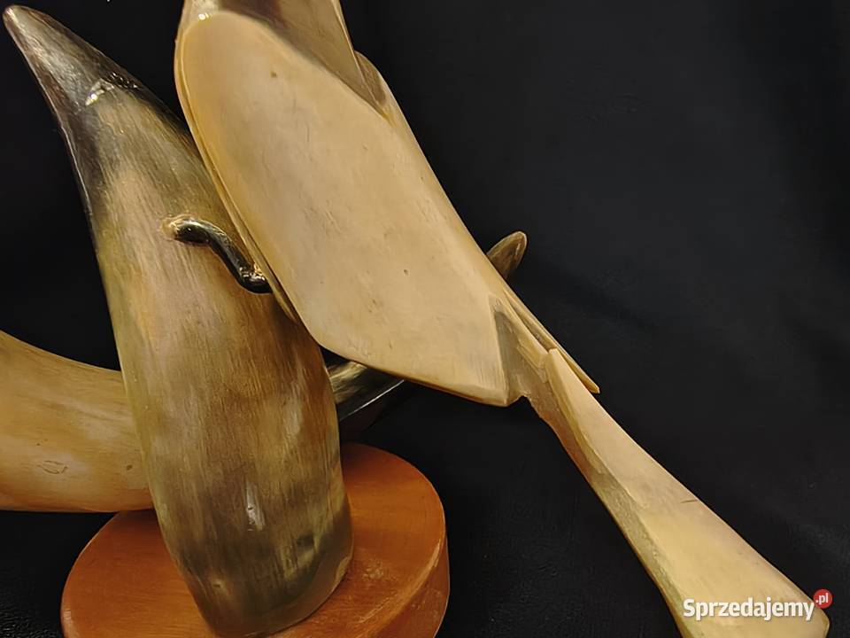 Rzeźba z bawolich rogów Podstawa z drewna podkarpackie Rzeszów