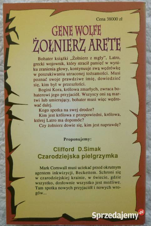 Żołnierz Arete Gene Wolfe Proza i poezja mazowieckie sprzedam